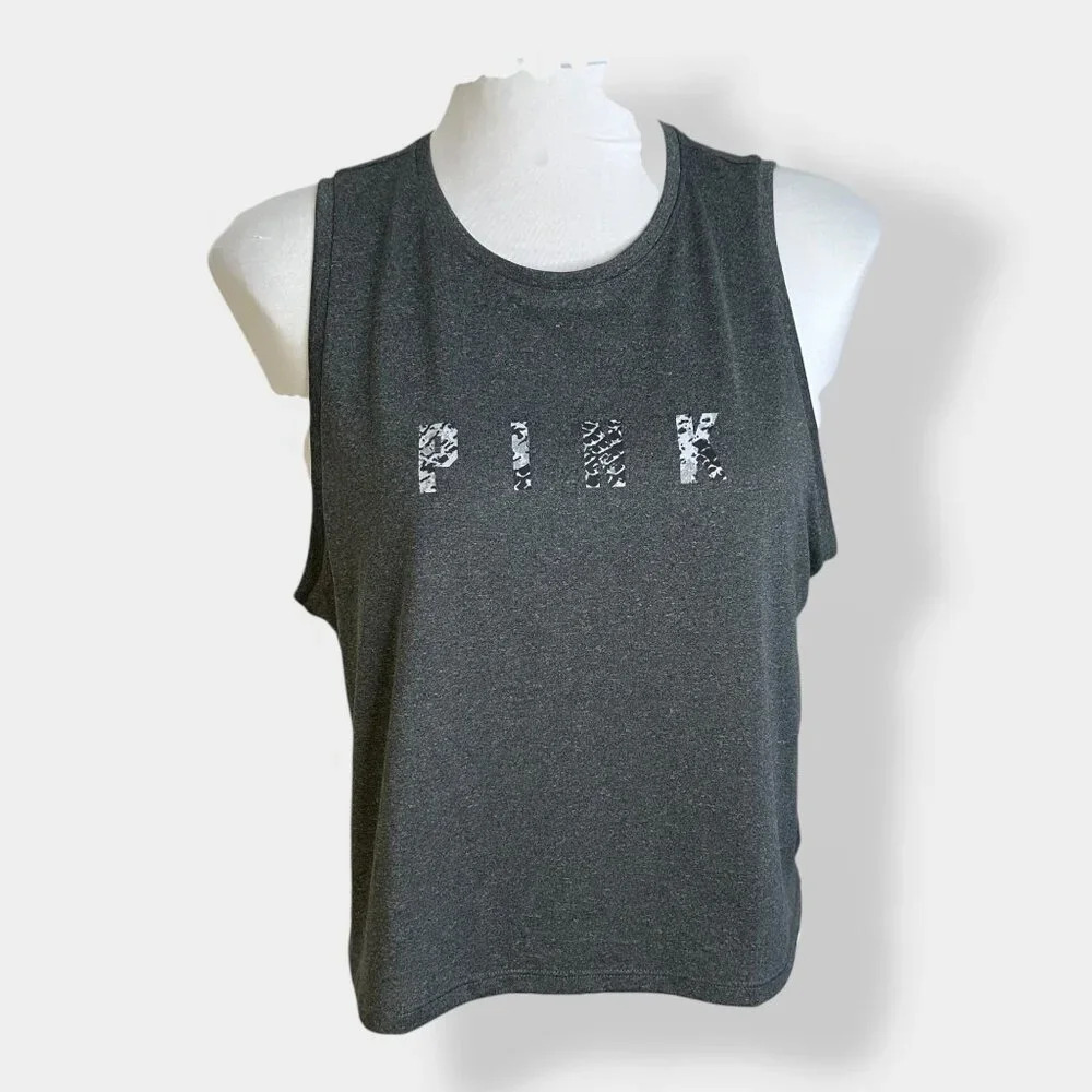 Victoria's Secret PINK Grey Cropped‎ Tank